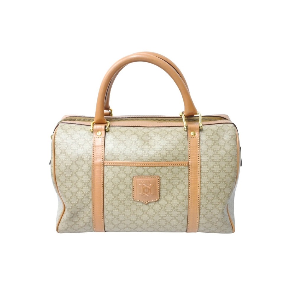 Celine Beige Bag Boston Tan Macadam Leather - Picture 2 of 9